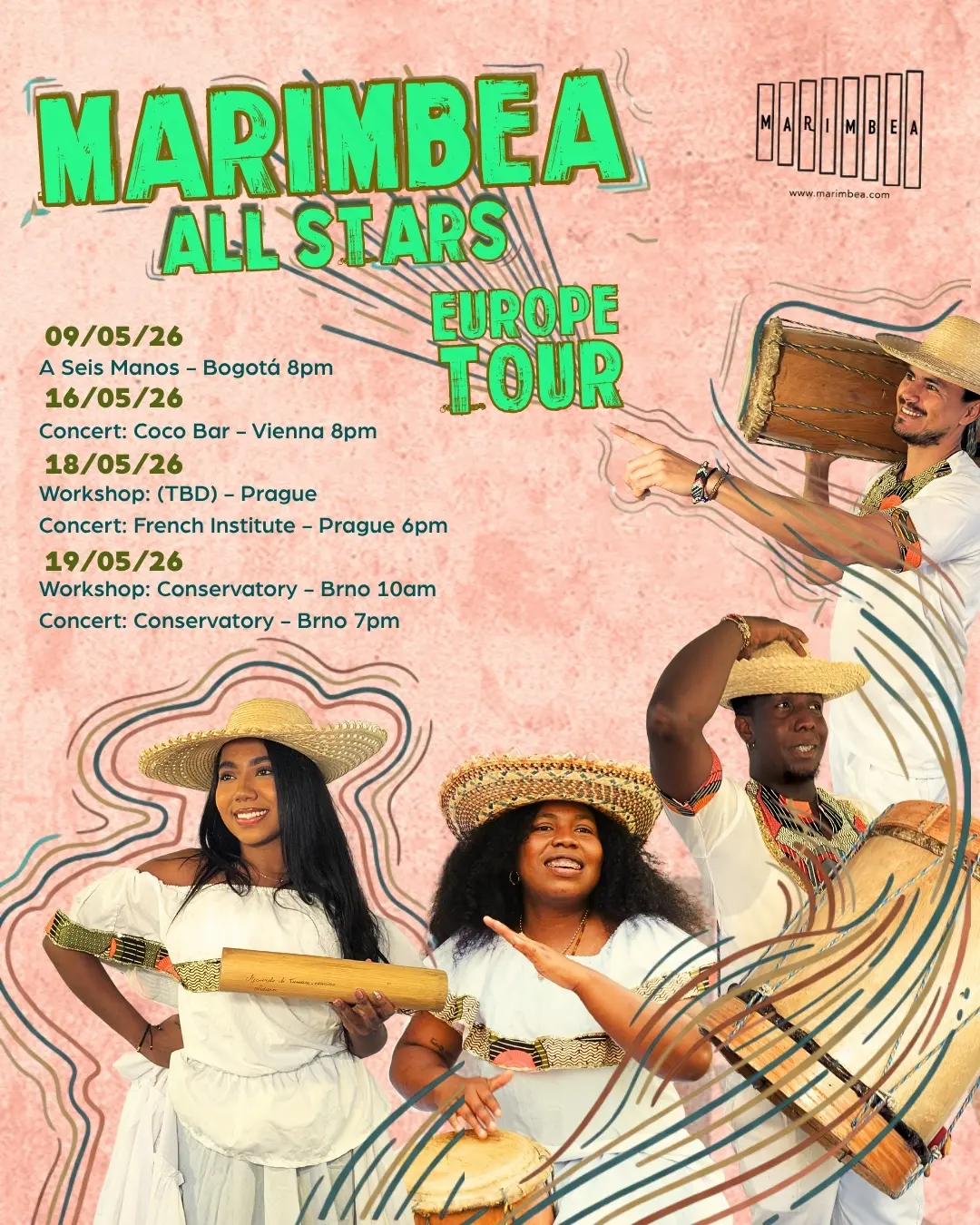 Marimbea All Stars en un escenario de circulación internacional